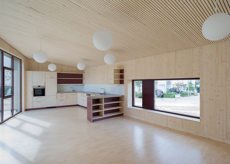 Timber Clads Interior And Exterior Of Kleinkindhaus Nursery