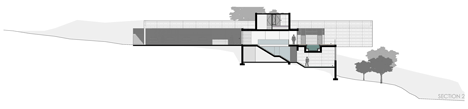 Long section of Narigua House by David Pedroza Castaneda