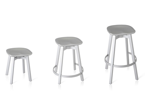 Nendo reimagines the Navy Chair to create new stool for Emeco