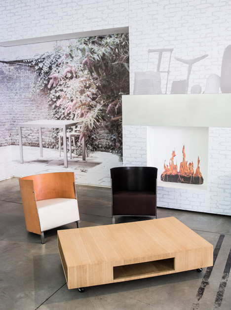 OMA installation for Lensvelt's Maarten van Severen furniture collection