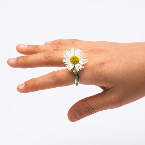 Spring rings by Gahee Kang incorporate flowers