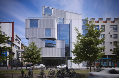 Aluminium-clad building by Marc Mimram added to Strasbourg architecture school