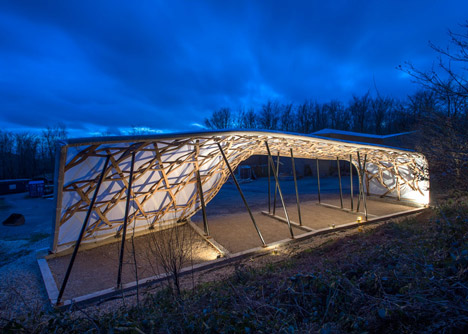 Wooden shelter by London Architectural Association students