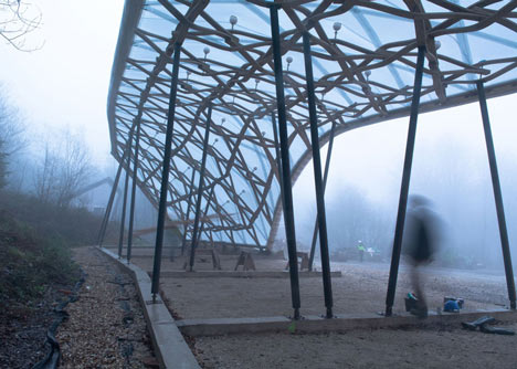 Wooden shelter by London Architectural Association students