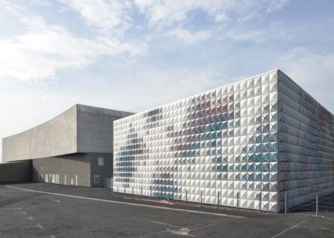 Aluminium clad storage depot in Aurillac, France, by Brisac Gonzalez