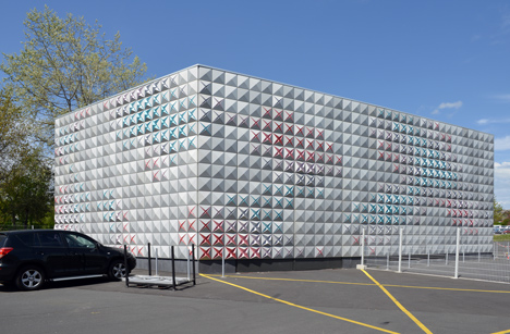 Aluminium clad storage depot in Aurillac, France, by Brisac Gonzalez