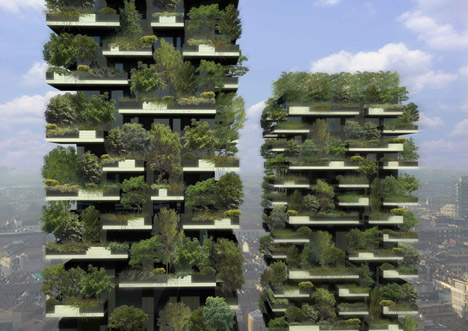 Stefano Boeri's "vertical forest" nears completion in Milan
