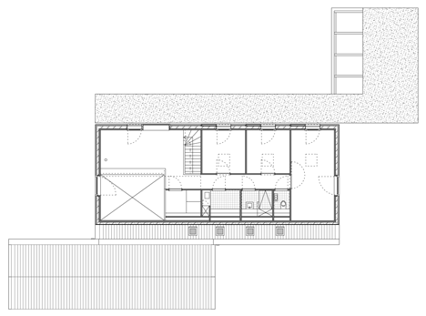 First floor plan of Country house Goedereede by Korteknie Stuhlmacher Architecten