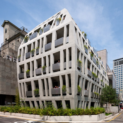 Swollen concrete facades increase floor area inside Archium's Gilmosery office block