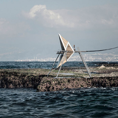 Kinetic Iris structures would generate wave power along the Beirut shoreline