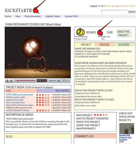 Kickstarter original site