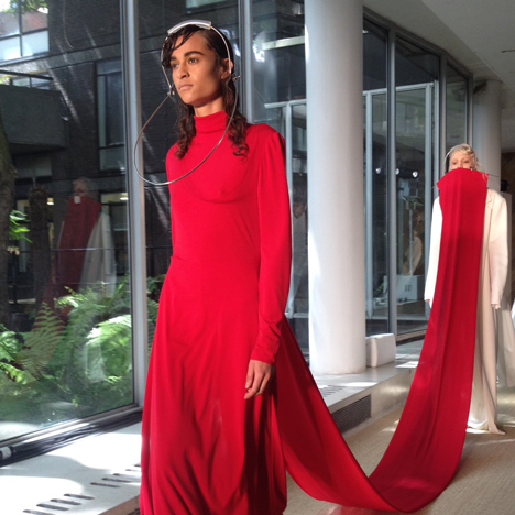 Marta Jakubowski connects RCA fashion collection with fabric trains