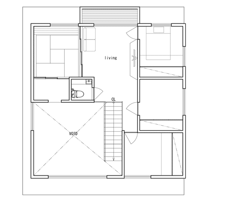 First floor plan of MoyaMoya by Fumihiko Sano