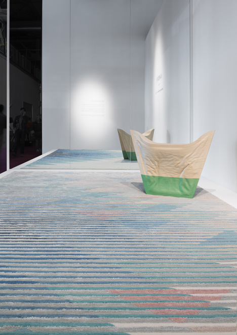 Raw Edges Lake rug collection for Golran