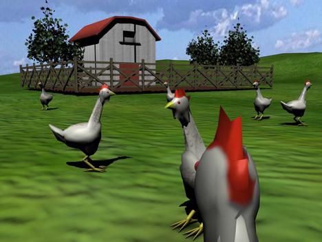 Second Livestock's virtual world for chickens