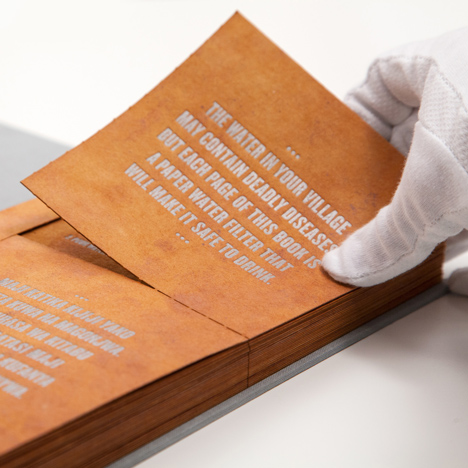 Drinkable Book combines sanitation manual and filters for contaminated water