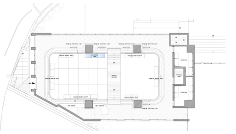 Shop floor plan of The Pool Aoyama by Nobuo Araki