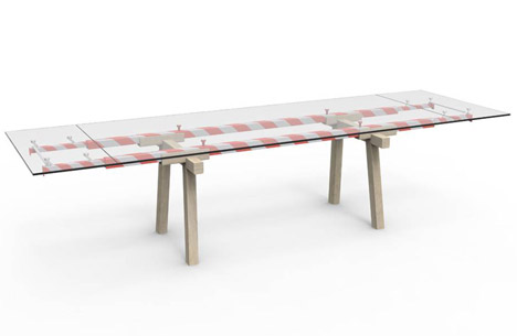 Tracks Extendable Table by Alain Gilles for Bonaldo
