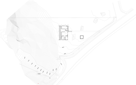 Site plan of Tunquen House by Mas Fernandez Arquitectos