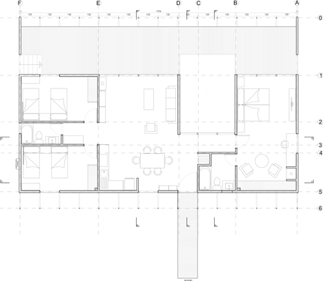 Floor plan of Tunquen House by Mas Fernandez Arquitectos