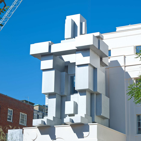 Antony Gormley creates a giant metal  sculpture you can sleep in