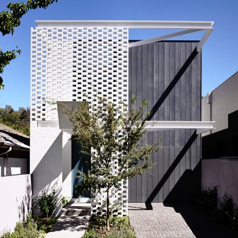 Perforated bricks offer privacy for Melbourne house by Inglis Architects