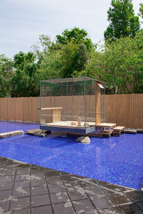 Glass Tea House Mondrian from Venice Architecture Biennale by Hiroshi Sugimoto
