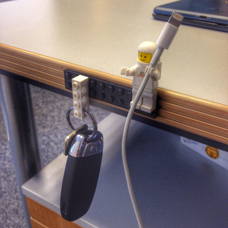 Lego and Sugru cable holders