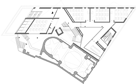 First floor plan of PFP-Planungs-GmbH-Hamburg-Germany-School-in-Genoa