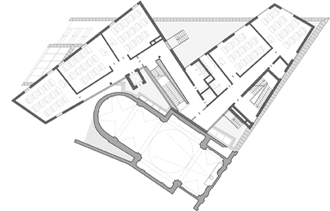 Second floor plan of PFP-Planungs-GmbH-Hamburg-Germany-School-in-Genoa