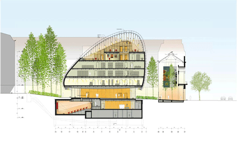 Pathe Foundation installation in Paris by Renzo Piano
