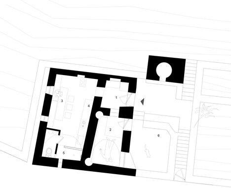 Floor plan of Retreat-in-Tinos-Island-by-Ioannis-Exarchou