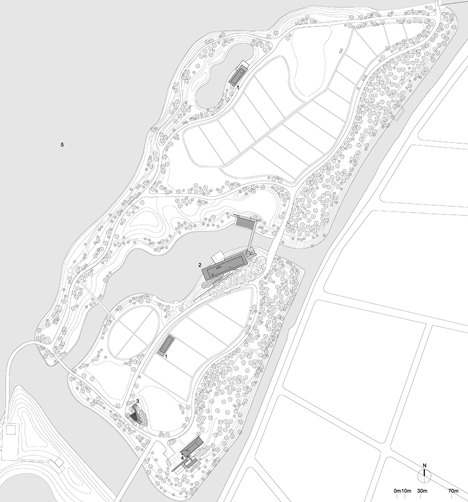 Site plan of Visitor center in Kunshan China by Vector Architects