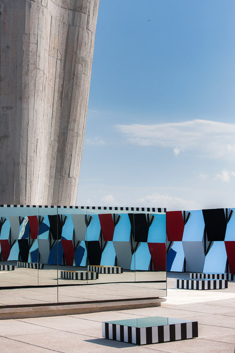 Defini, Fini, Infini by Daniel Buren on Le Corbusier's Cité Radieuse rooftop