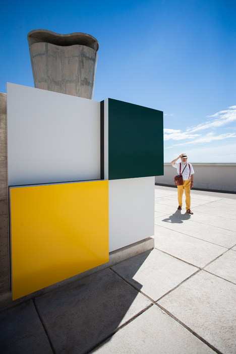 Defini, Fini, Infini by Daniel Buren on Le Corbusier's Cité Radieuse rooftop