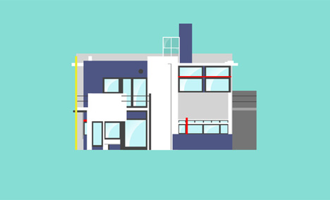 Iconic Houses animation by Matteo Muci