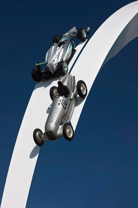 Mercedes-Benz Sculpture by Gerry Judah for Goodwood Festival of Speed 2014