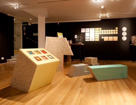 Museum furniture made from foam by Sungsin Eo