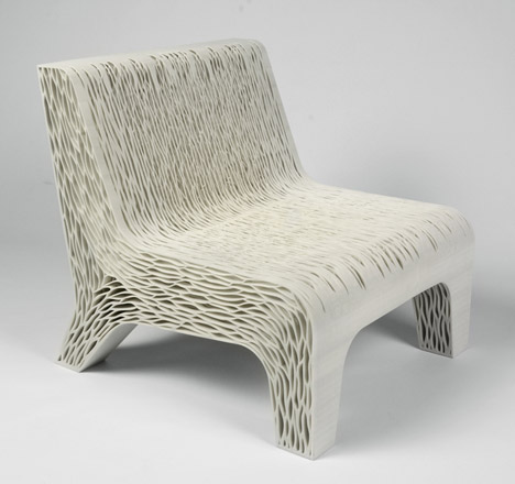 Biomimicry 3D-printed soft seat by Lilian Van Daal