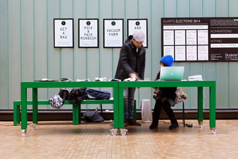 Central St Martins tables by Featherstone Young Architects
