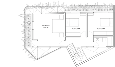 Green Renovation by Vo Trong Nghia second floor plan