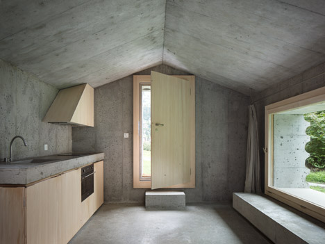 Refugi Lieptgas Concrete Cabin by Nickish Sano Walder Architects