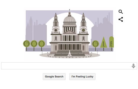 Google celebrates Christopher Wren in Google Doodle