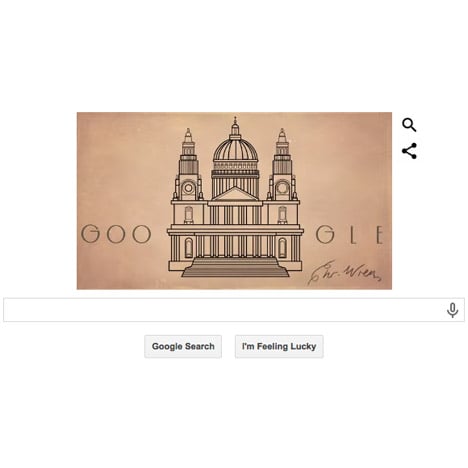 Google animates St Paul's Cathedral to celebrate Christopher Wren's birthday
