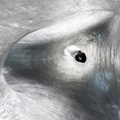 Numen/For Use creates inhabitable "corporeal" installation with sticky tape