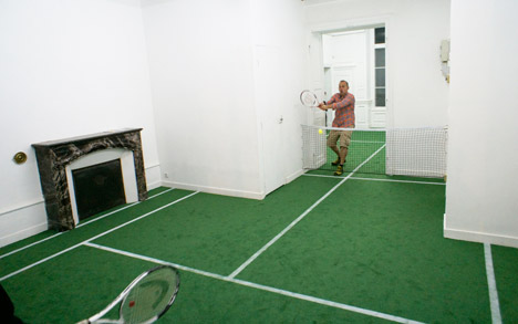 Tennis court installation Benedetto Bufalino