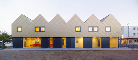 netzwerkarchitekten completes German community centre with metal-clad zigzagging roof 