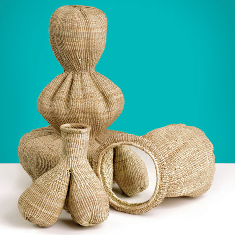 Matali Crasset presents woven vessels  in collaboration with Zimbabwean weavers