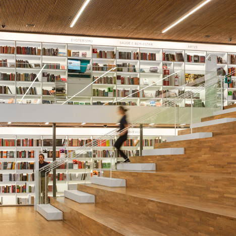 São Paulo bookstore walls are "clad with books" from floor to ceiling