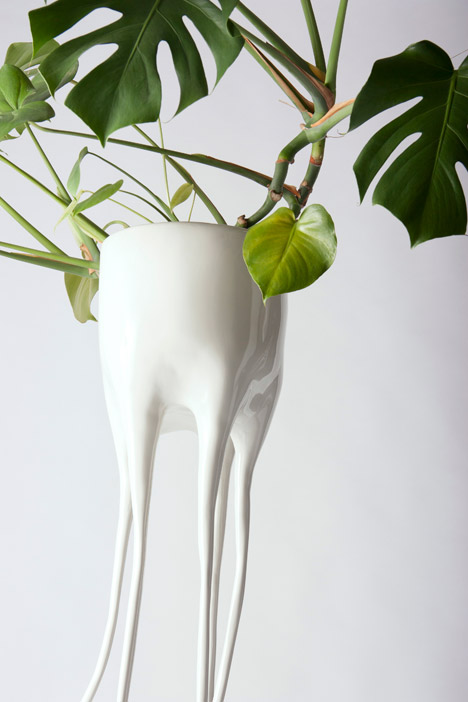 Monstera plant pots by Tim van de Weerd
